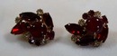 Hobe Red & White Crystal Earrings