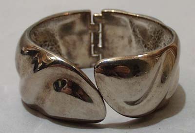 Silver Tone Hinged Bracelet