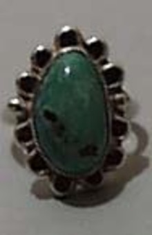 Turquoise & Sterling Small Oval Ring