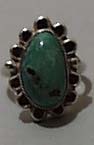 Turquoise & Sterling Small Oval Ring