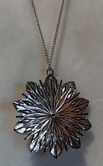 Simulated Turquoise & Silver Tone Pendant
