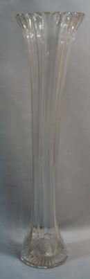 Tall Fluted Crystal Vase Late 1800's - 1900's