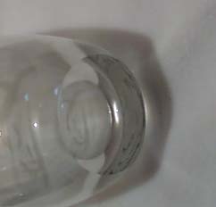 Lead crystal gazelle leaping vase, Orrefors ?