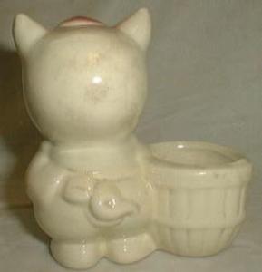 Porky Pig Pottery Planter