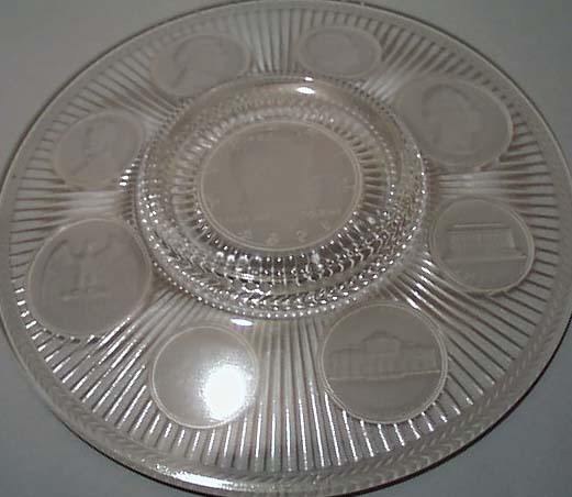 1964 Coin Glass Imperial Glass Crystal Plate