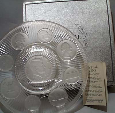 1964 Coin Glass Imperial Glass Crystal Plate