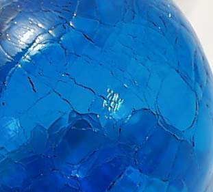Blenko Crackle Blue Ball Bowl