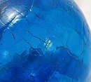 Blenko Crackle Blue Ball Bowl