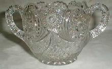 Crystal Open Sugar bowl with a great pattern
