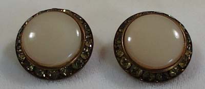 Mother of Pearl and Crystals Earrings