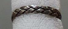 Silver Tone Braided Ring