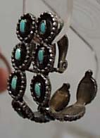Faux Turquoise Hoop Earrings