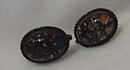 Glass Paper Weight Sterling Earrings