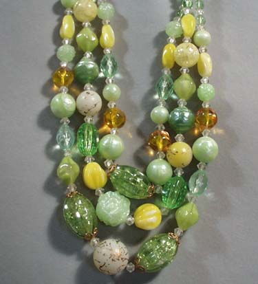 Lisner Triple Strand Choker Necklace