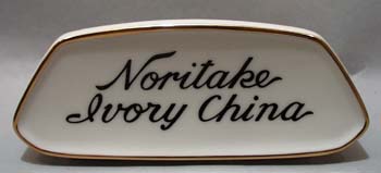 Noritake Ivory China Display Sign
