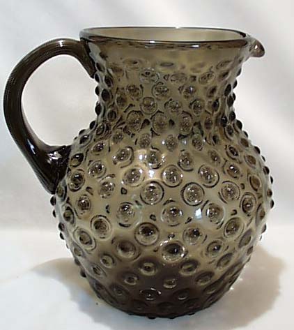 Smoke Color Hobnail Pitcher