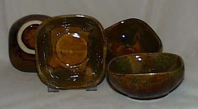 Dryden fruit bowls in yellow/green color, 4