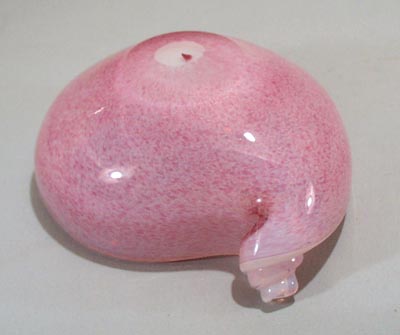 Venetian Cluthra type bowl fantastic, pink / white/ bubbled