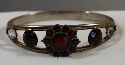 Doll Tiara Faux Garnets & Crystals