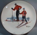 Gorham Norman Rockwell Winter Ski Skills 1961