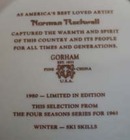 Gorham Norman Rockwell Winter Ski Skills 1961