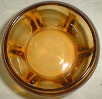 Cambridge amber dresser pair bowls with lids