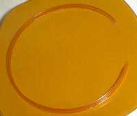 Cambridge amber dresser pair bowls with lids