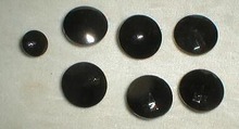 Black Glass Honeycomb pattern buttons