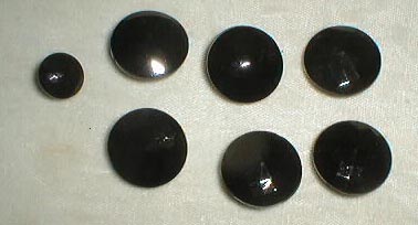 Black Glass Honeycomb pattern buttons