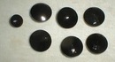 Black Glass Honeycomb pattern buttons