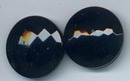 Black Glass Honeycomb pattern buttons