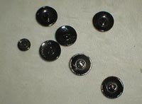 Black Glass Honeycomb pattern buttons