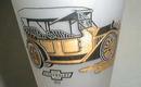 Beer glasses with Chevrolet, Rambler, Oldsmobile and Cadillac
