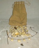 WW 2 Puca beads in leather pouch