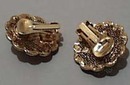Gold Tone Mesh Crystal Earrings