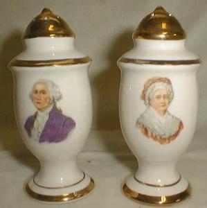 Martha & George Washington Salt & Pepper