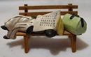 Man Sleeps On Park Bench Salt & Pepper Set