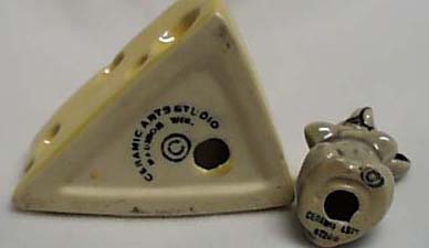 Large Mouse Holding Cheese S&P Shakers