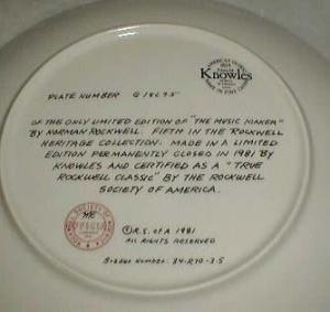 Norman Rockwell Music Maker plate 1981, excellent
