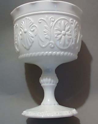 Sandwich Glass Compote In Milk Glass