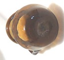 Hand blown dk amber creamer or mini pitcher.