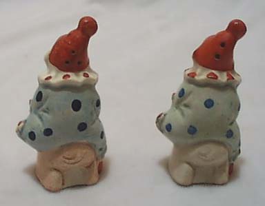 Clowns ride pigs ceramic s & p shakers Old!