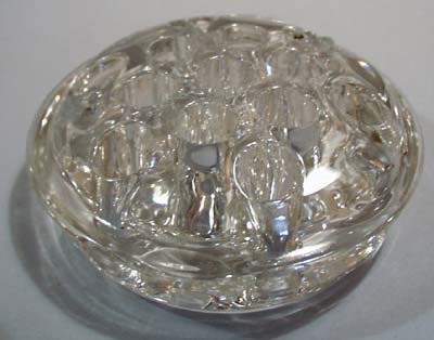 Large Crystal Clear Flower Frog Unmarked