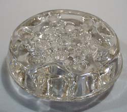 Large Crystal Clear Flower Frog Unmarked