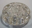 Large Crystal Clear Flower Frog Unmarked