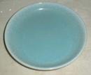 Bliss China Porcelain handcrafted plate, aqua/white