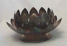 Silver plated flower frog by Leonard