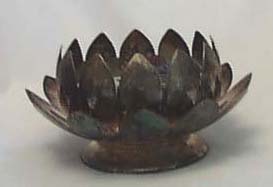 Silver plated flower frog by Leonard