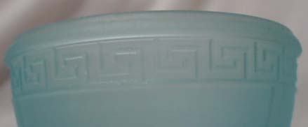 Blue Satin Glass Bowl with Lid