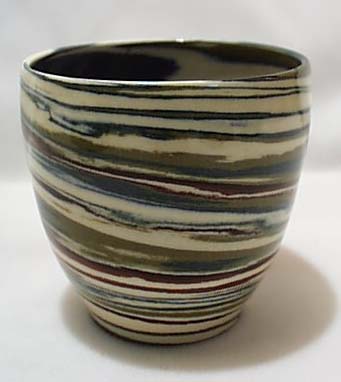 Dessert Sands Pot Blue/green/ brown Swirl